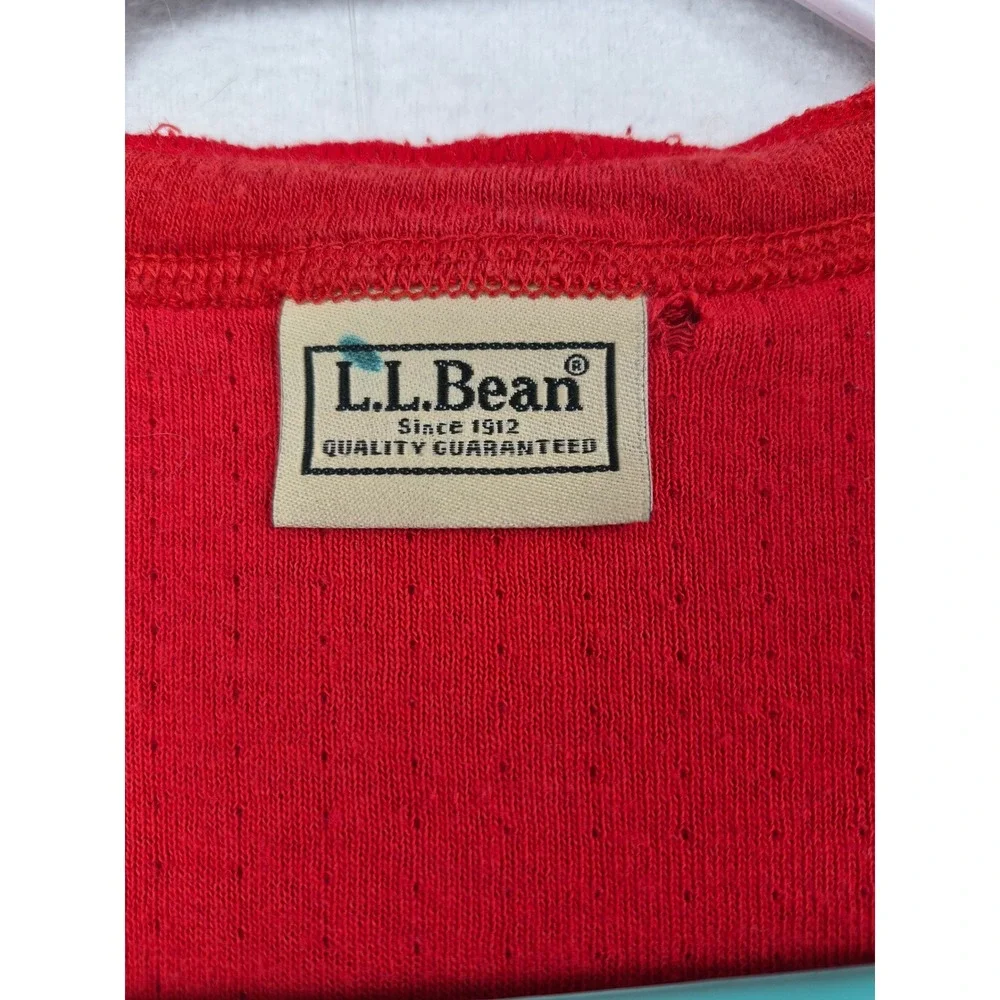 LL Bean Mens Union Suit Red Thermal Long John One Piece Pajama Base Layer Unisex